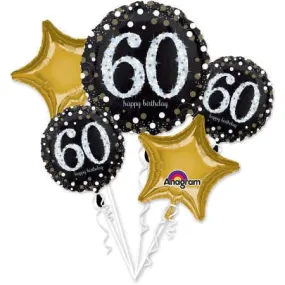 60th Birthday Sparkling Celebration Balloon Bouquet
