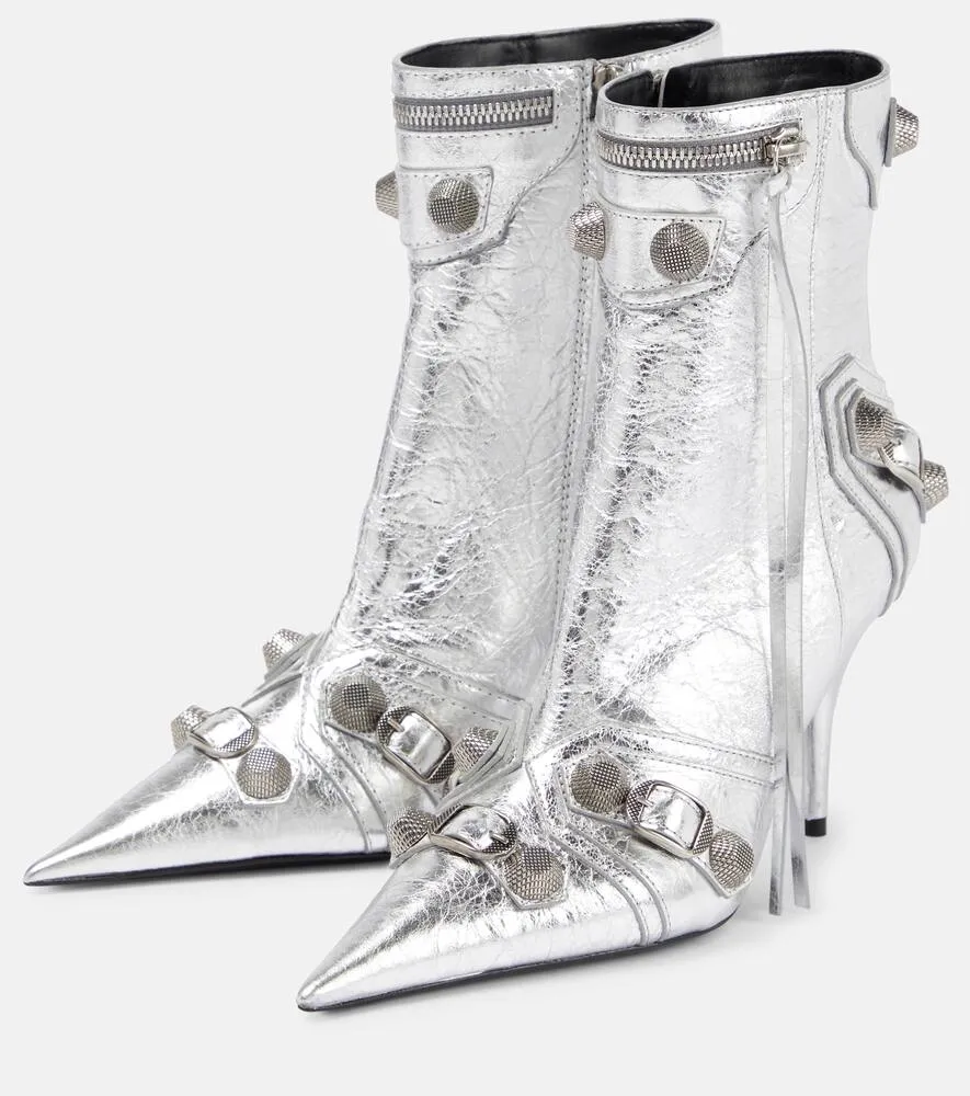 Balenciaga Cagole leather ankle boots