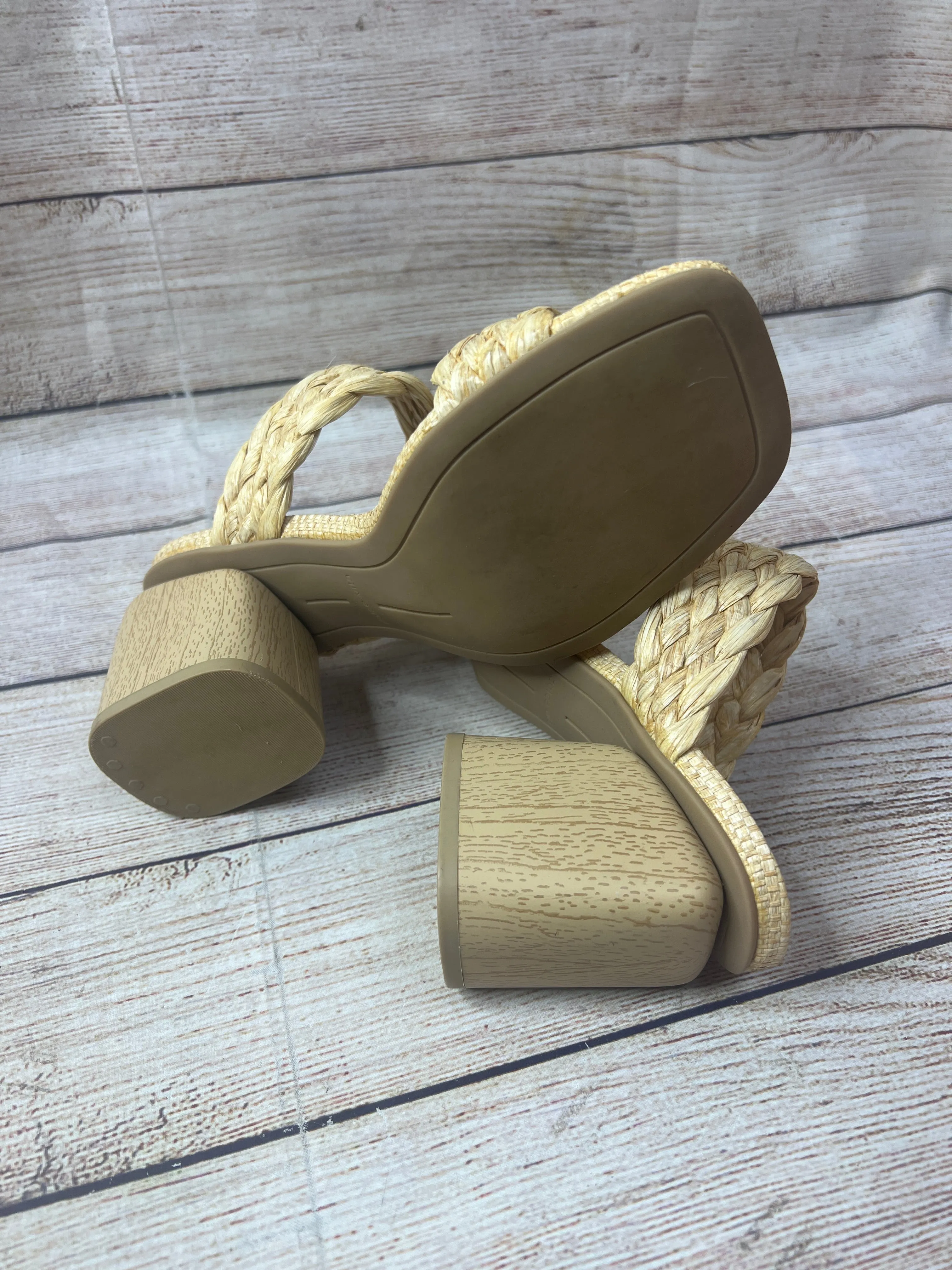 Beige Sandals Heels Block Dolce Vita, Size 8