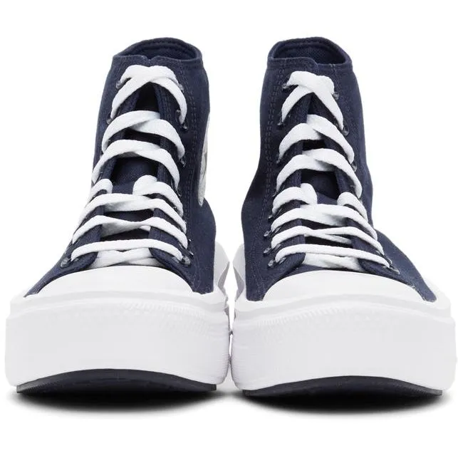 Converse Navy Anodized Metals Chuck Taylor All Star Move Hi Sneakers
