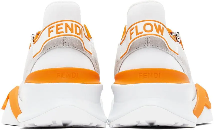 Fendi White 'Fendi Flow' Sneakers