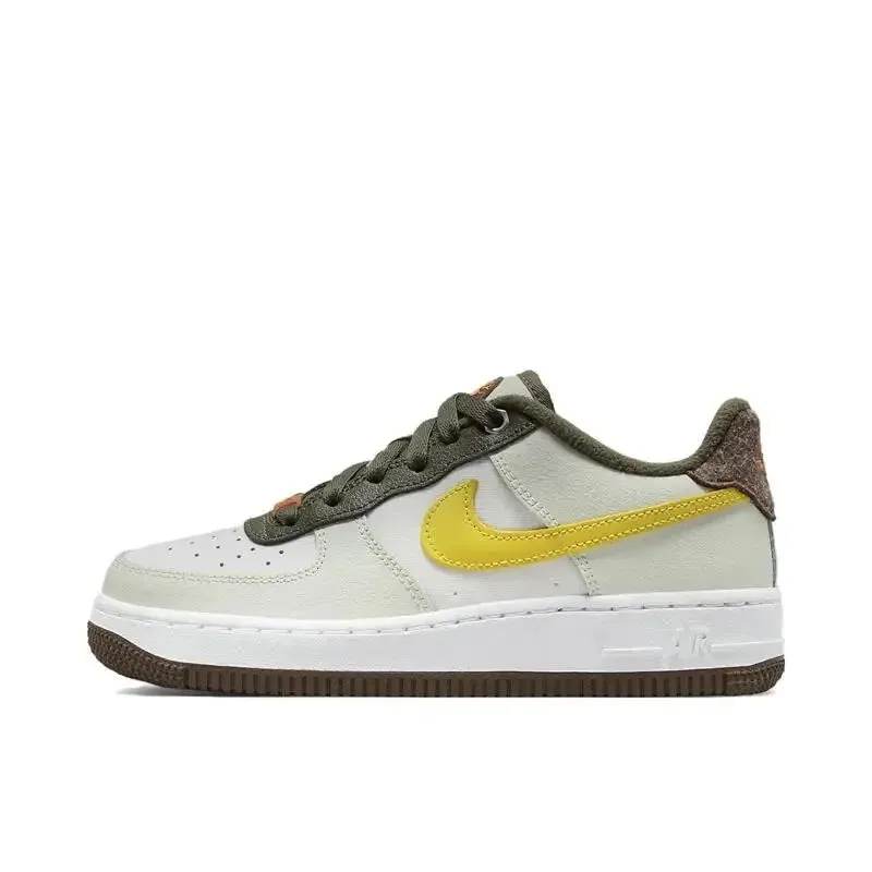 Nike Air Force 1 Men's and Women's Board Shoes Leather Casual Comfort Anti Slip Shock Absorbent Low Cut Blue and White fr