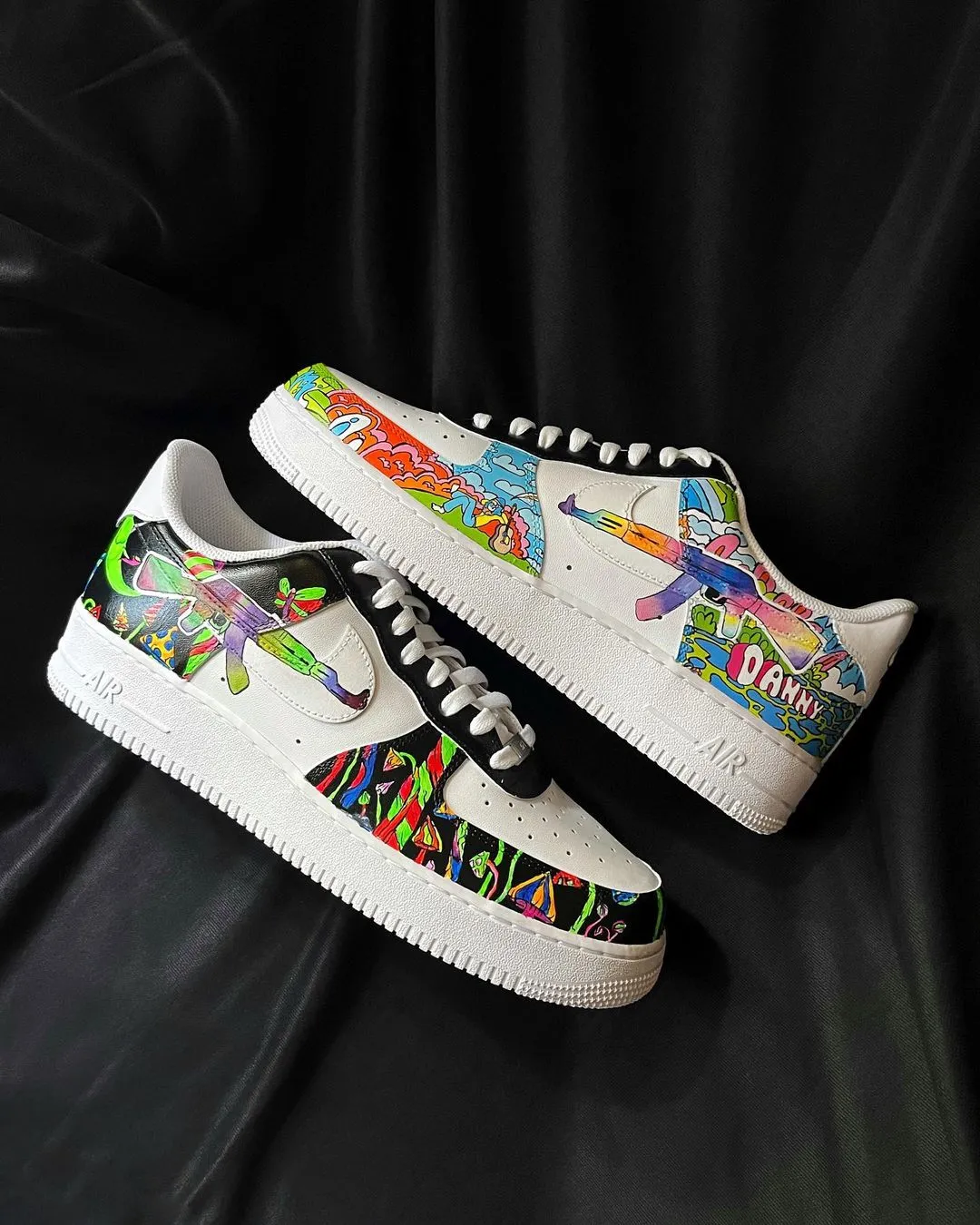 Paradise Sunny Florescent Light Red Green Blue Custom Air Force 1