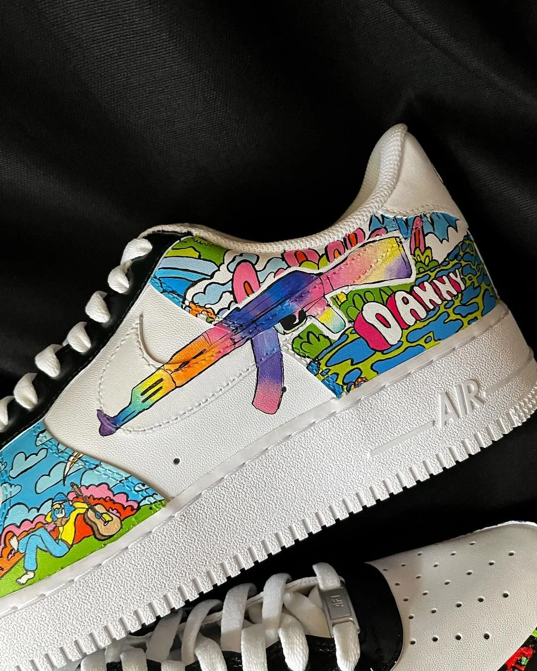 Paradise Sunny Florescent Light Red Green Blue Custom Air Force 1