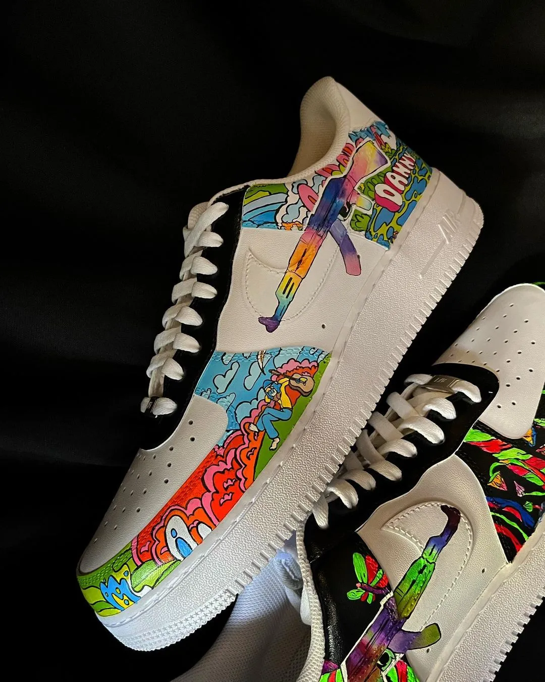 Paradise Sunny Florescent Light Red Green Blue Custom Air Force 1