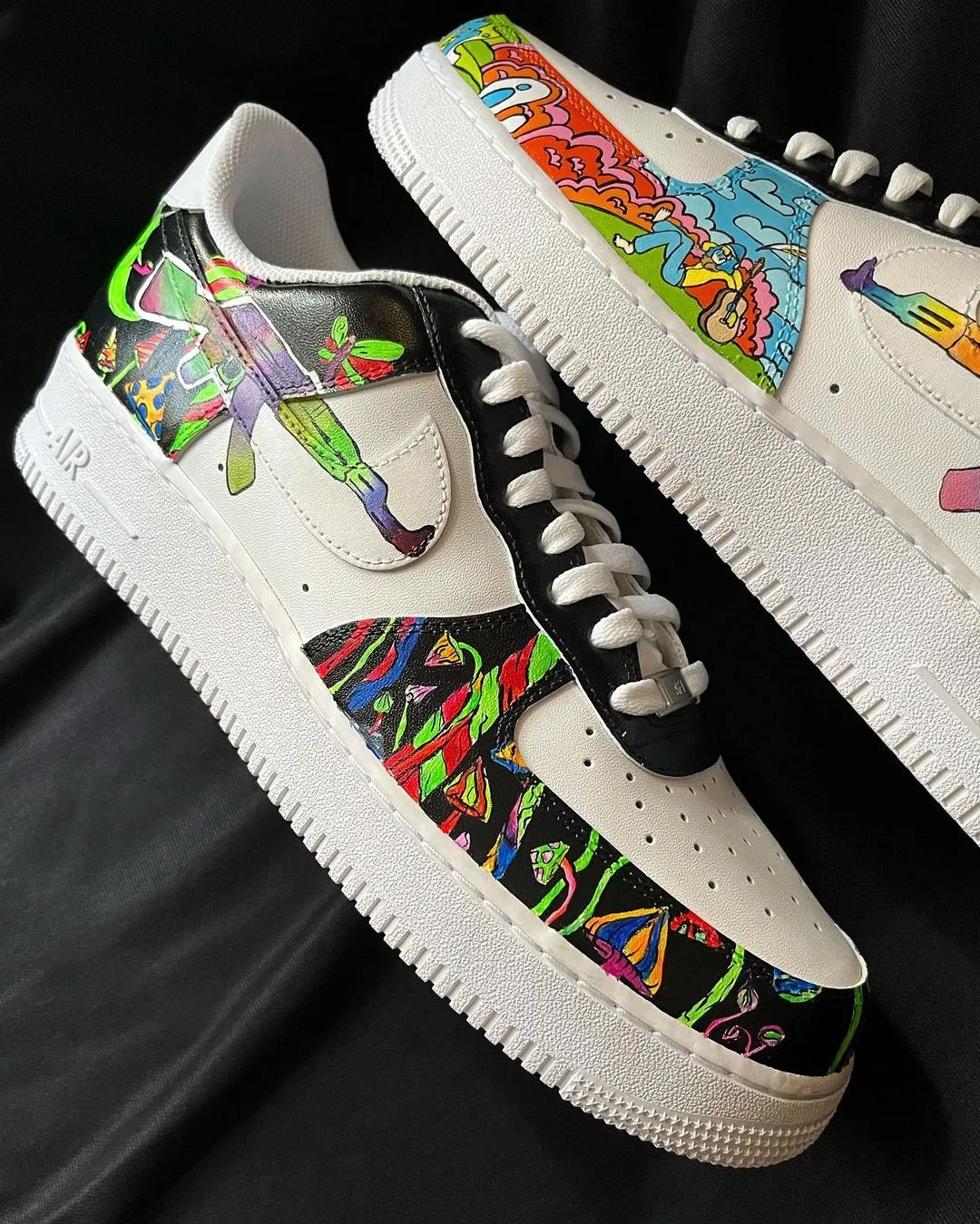Paradise Sunny Florescent Light Red Green Blue Custom Air Force 1