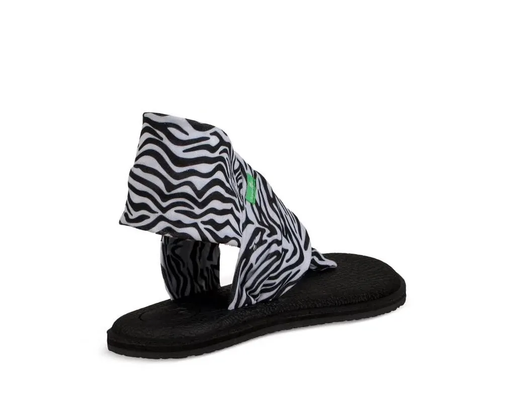 SANUK Zebra Print Yoga Sling Sandals