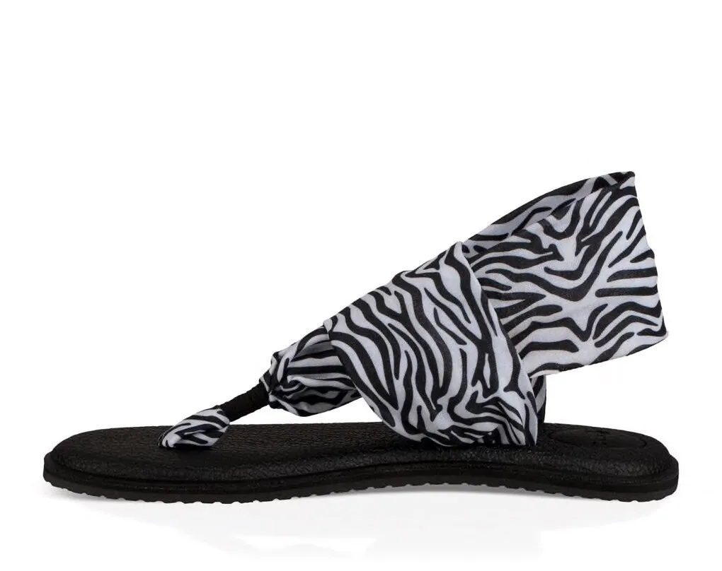 SANUK Zebra Print Yoga Sling Sandals