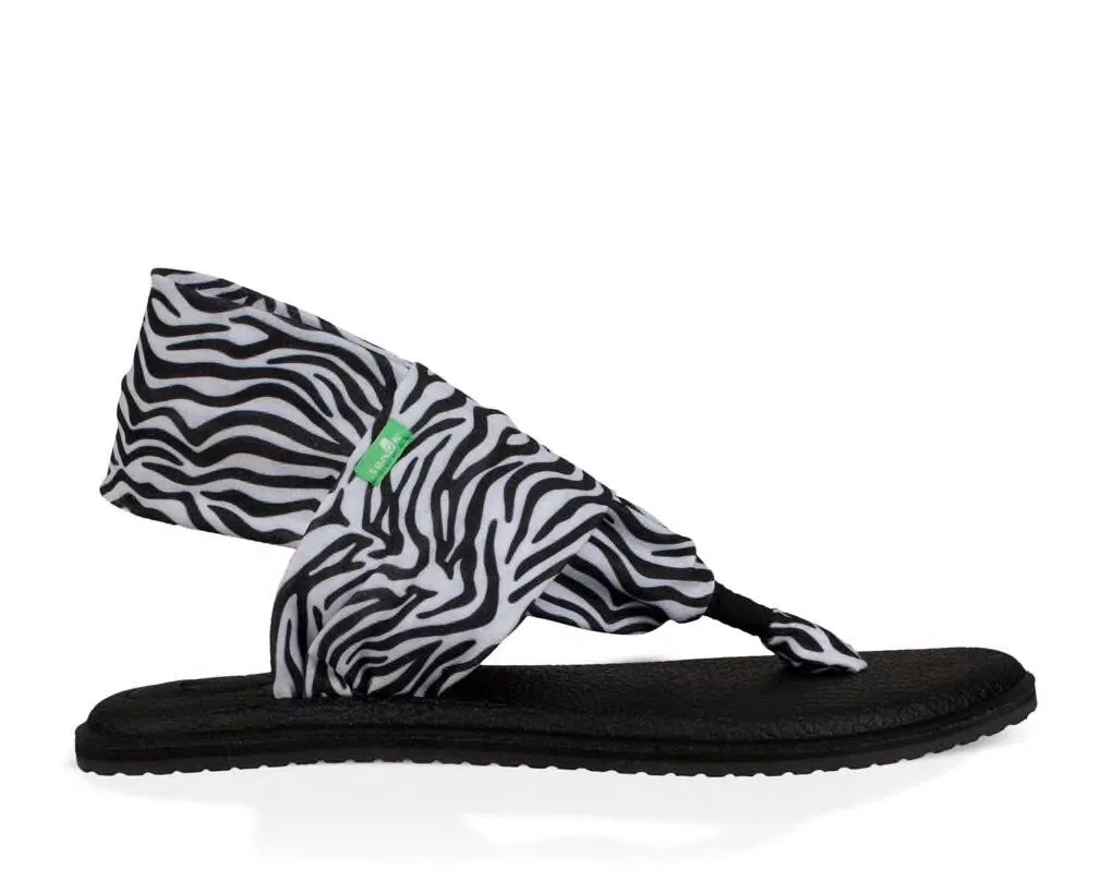 SANUK Zebra Print Yoga Sling Sandals