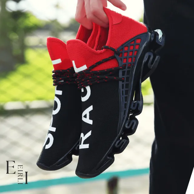 Sneakers, Walking Shock-Absorbing, Red