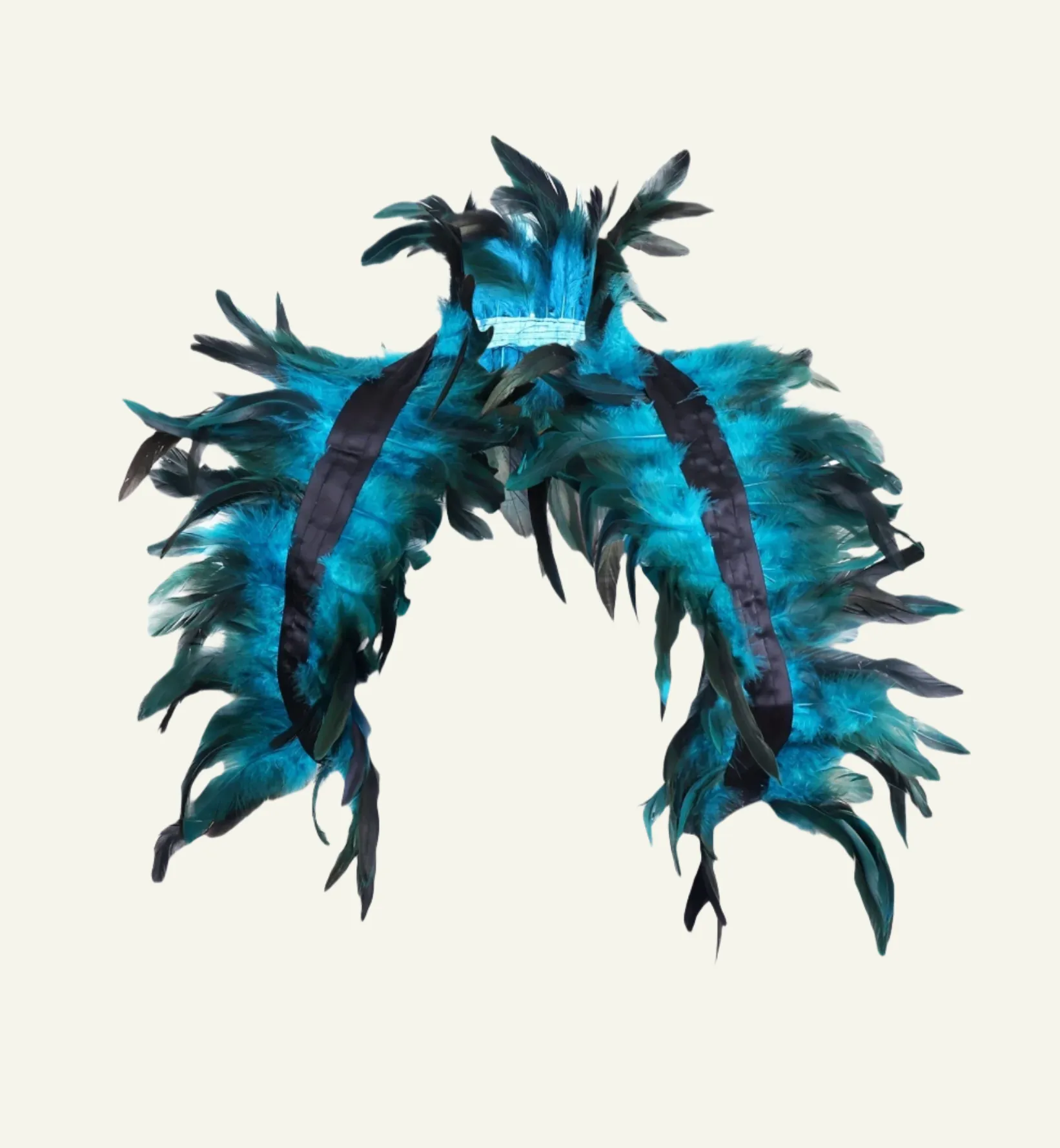 Vibrant Blue Feather Top