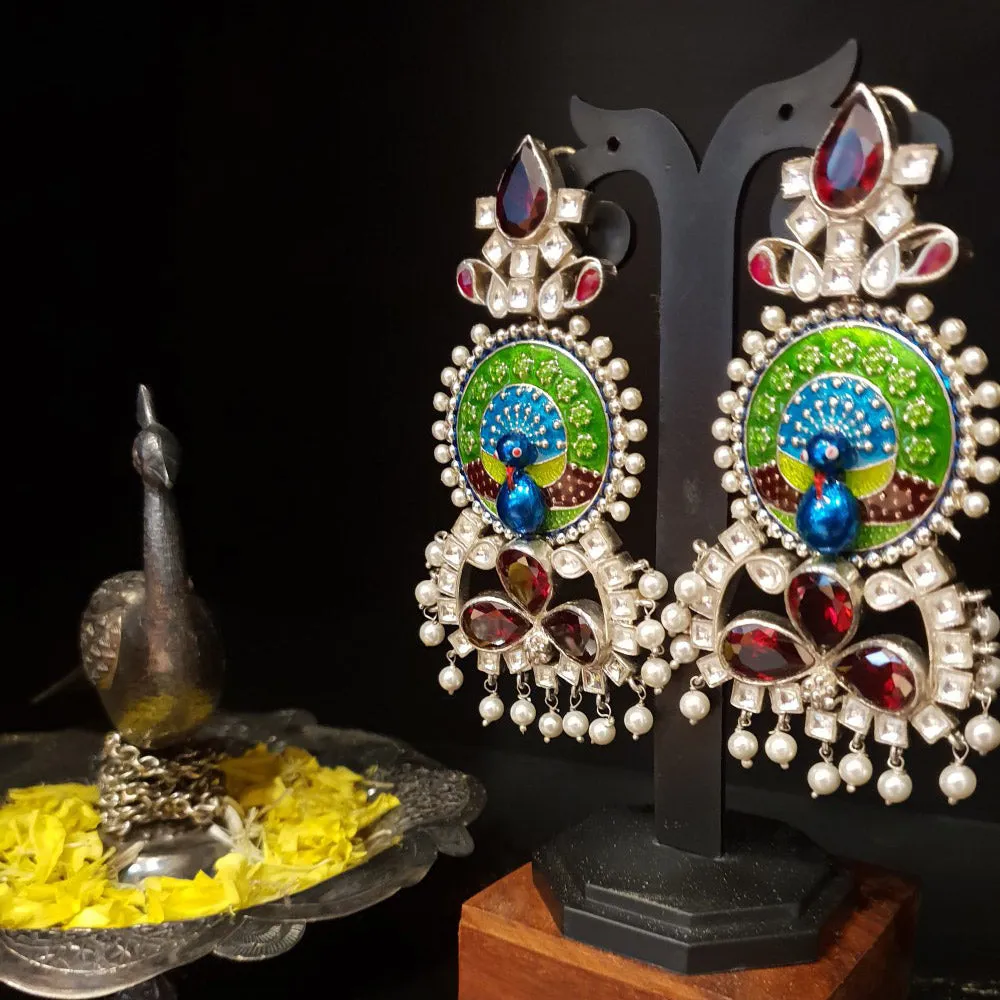 Vibrant Remarkable Peacock Earrings