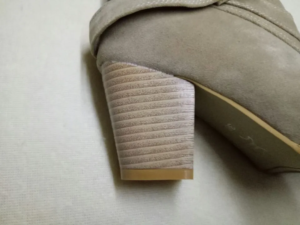 Women's Autumn/Winter Soft Leather Mid-Heeled Ankle Boots