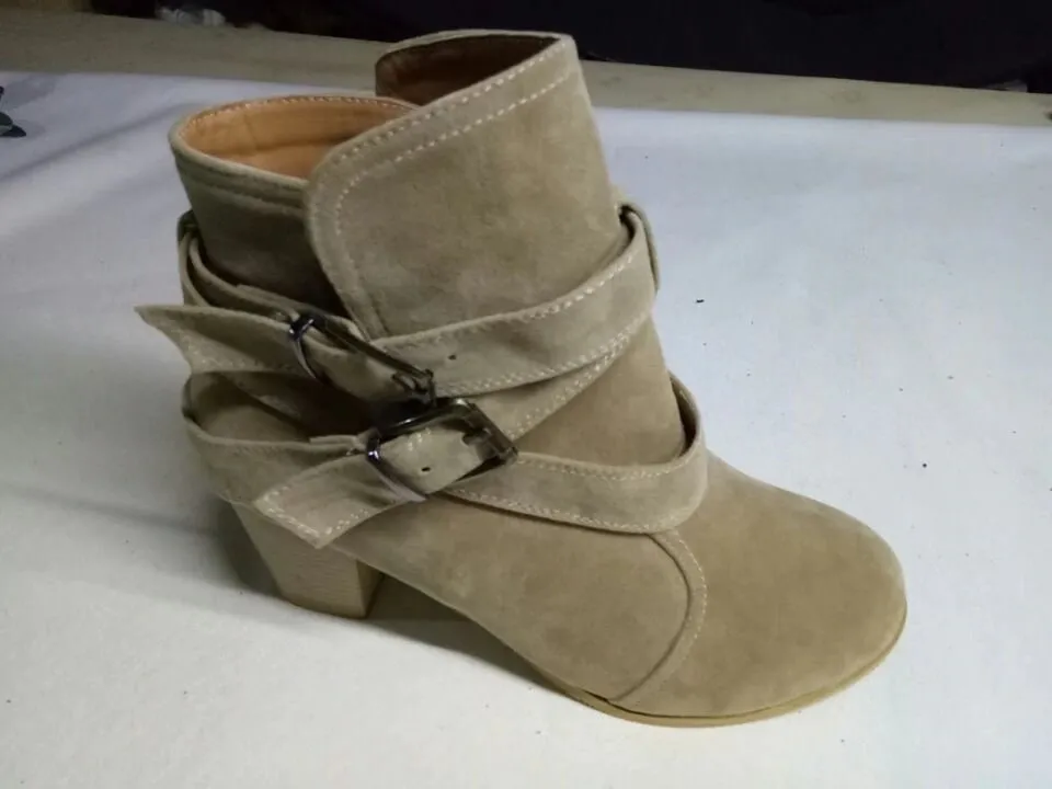 Women's Autumn/Winter Soft Leather Mid-Heeled Ankle Boots